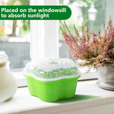 Petluno 4 pieces seedling pots with lids, 16 cm seedling pot BPA-free healthy hydroponic growing pot soil-free sprouting container for growing mung beans, alfalfa, wheatgrass