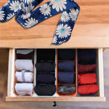 4 pieces of sock and underwear storage boxes, wardrobe organizer, drawer divider for home