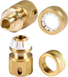 CT 2 st Brass Hose Connector Hose End Quick Coupling 1/2" Hose Pipe for Gardening, Watering, Car Washing