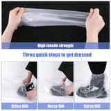 10 pairs of waterproof rain shoe covers with elastic bands, disposable shoe covers for men and women, transparent waterproof anti-slip shoe covers for outdoor camping