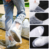 10 pairs of waterproof rain shoe covers with elastic bands, disposable shoe covers for men and women, transparent waterproof anti-slip shoe covers for outdoor camping