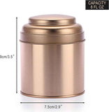 Petluno Set of 6 Loose Leaf Tea Tins 227ml Metal Nut Storage Jars Airtight Containers Kitchen Spice Jars, Food Tin for Tea, Coffee, Biscuits, Sugar
