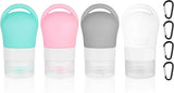 Petluno Travel Bottles, set of 4, 38 ml, refillable, toiletries, travel set, travel size, leak-proof silicone travel containers #5 4pk