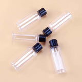 5-piece travel bottle set with flip-cap, 60 ml refillable plastic bottles, empty dispenser for shampoo, travel size, lotion, essential oils, makeup remover, transparent and leak-proof
