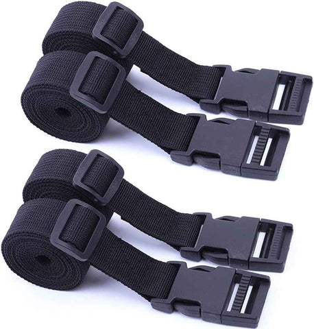 Gordelband 25 mm black nylon luggage strap flat side release buckle suitcase baggage strap with adjustable packing straps for DIY crafting backpack wrapping 1.5 meters 4 pieces