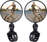 Petluno Bike Mirrors, 2 large angle mirrors 360° rotatable, adjustable, HD-nylon resin bike mirrors, for handlebars 15 to 35 mm, bike accessories for all round bikes