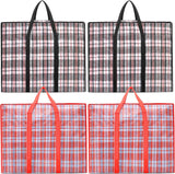 Storage bags, 4 pieces, large reusable moving bags, with zip closure and handles, storage bag, clothing, laundry bag, capacity, multifunctional for duvets
