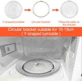 Magnetron plate, glass, 24.5 cm, microwave plate, turntable, glass plate, microwave accessories, replacement turntable with 3 attachments for standard round microwaves