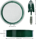 Garden sieve, soil sieve with interchangeable mesh sizes 3, 6, 9 and 12 mm, perfect garden tool for sifting soil, stones and compost.