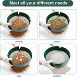 Garden sieve, soil sieve with interchangeable mesh sizes 3, 6, 9 and 12 mm, perfect garden tool for sifting soil, stones and compost.