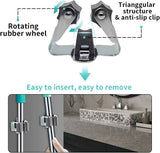 Petluno Broom Holder - Tool Holder Broom Wall Mount System Multi Wall Holder Mounting System Garden Tools Set Including Fixing Hardware (blue) grey 6