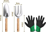 Petluno Garden Tool Set, 3-piece garden tool, stainless steel hand tools, gift set with ergonomic handles, including a wide spade