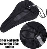 Petluno Bike Seat Cushion Cover, PE Foam Comfortable Breathable Bicycle Saddle Water & Dust Resistant Covers Fits Spin, Exercise Bike, Outdoor or Indoor Cycling