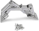 Spring-loaded hinge, 170 degrees, for kitchen cabinets, door hinges, large angle door hinges, angle stop, self-closing hinge, 4 pieces, improved version with buffer damping