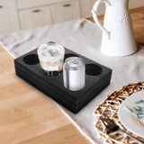 Petluno 6 Holes Takeout Beverage Cup Trays, Hot Cold Drinks Fixing Holders, Foam Coffee Carrier, Packing Tool for Restaurant Black