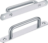 2 pieces sliding door handles, split door handles, sliding door handle with stainless steel plate, cabinet door handle, shed door handles, garden door handles (192 mm) 192MM