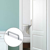 2 pieces sliding door handles, split door handles, sliding door handle with stainless steel plate, cabinet door handle, shed door handles, garden door handles (192 mm) 192MM