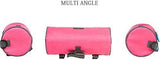 Waterproof Bicycle Handlebar Bag with Transparent Pouch and Adjustable Strap High-Capacity Cycling Front Pack #2 Pink