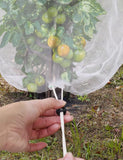 4 Packs Bird Netting Pest Barrier with Drawstring, 4.9Ft x 3.3Ft+3.3FT x 2.7FT Garden Tree Netting Pest Barrier Fruit Covers Prevent Fruits Plants from Squirrel Bird Insect Deer Animals