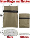 Outdoor Faucet Cover for Winter Freeze Protection 10'' x 8'', 2 Packs Khaki Thickened  Frost Free Outdoor Faucet Covers for Pipe Insulation Waterproof Insulated Spigot Backflow Cover