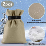 Outdoor Faucet Cover for Winter Freeze Protection 10'' x 8'', 2 Packs Khaki Thickened  Frost Free Outdoor Faucet Covers for Pipe Insulation Waterproof Insulated Spigot Backflow Cover