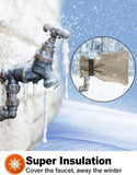 Outdoor Faucet Cover for Winter Freeze Protection 10'' x 8'', 2 Packs Khaki Thickened  Frost Free Outdoor Faucet Covers for Pipe Insulation Waterproof Insulated Spigot Backflow Cover