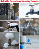 Outdoor Faucet Cover for Winter Freeze Protection 10'' x 8'', 2 Packs Khaki Thickened  Frost Free Outdoor Faucet Covers for Pipe Insulation Waterproof Insulated Spigot Backflow Cover