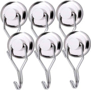 Youngneer 100 LBS Magnetic Hooks Heavy Duty for Hanging BBQ Grill Tools Pot Holders Strong Neodymium Refrigerator Magnet Hanger Hook Swivel Swing for Locker Kitchen Classroom Cruise Cabins