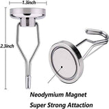 Youngneer 100 LBS Magnetic Hooks Heavy Duty for Hanging BBQ Grill Tools Pot Holders Strong Neodymium Refrigerator Magnet Hanger Hook Swivel Swing for Locker Kitchen Classroom Cruise Cabins