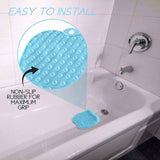 Foot Shower Massager Scrubber with Non Slip Suction Cups, Feet Exfoliation Cleaner Mat for Foot Massage Clean Improve Circulation Reduce Pain