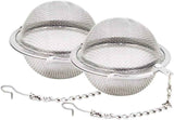 Store 2pcs Stainless Steel Mesh Tea Ball Inch Tea Strainers Tea Strainer Filters for Tea (2.1 inches)
