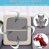 Outdoor Waterproof Couch Cushion Covers, Stretch Individual Patio Chair Cushion Outdoor Seat Cushion Pad Replacement Sofa Cushion Protector Sofa Slipcover (Cream, 2Pcs)
