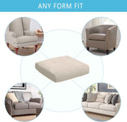Outdoor Waterproof Couch Cushion Covers, Stretch Individual Patio Chair Cushion Outdoor Seat Cushion Pad Replacement Sofa Cushion Protector Sofa Slipcover (Cream, 2Pcs)