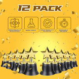Star Trophy Awards - Pack of 12 Bulk - 4.5 Inch, Gold Award Trophies for Kids Party Favors, Props, Rewards, Winning Prizes, Competitions for Kids and Adults