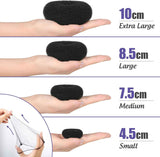Hair Donut Bun Maker Set - 4 Bun Shapers, 20 Invisible Nets, 5 Elastics, 20 Bobby Pins (Black)