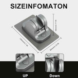 Strong Adhesive Adjustable Shower Head Holder- Wall Mounted Heavy Duty Shower Head Shelf Bracket, Plastic Bracket Stick on Wall, Mount ABS- Shower Head Holder for Handheld Shower Heads (Grey)