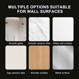 Strong Adhesive Adjustable Shower Head Holder- Wall Mounted Heavy Duty Shower Head Shelf Bracket, Plastic Bracket Stick on Wall, Mount ABS- Shower Head Holder for Handheld Shower Heads (Grey)