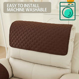 Armrest Chair Covers, Stretch Armchair Couch Arm Rest Cover, Waterproof Armchair Slipcover Nonslip Quilted Furniture Protector for Pets Leather Sofa Couch (Dark Brown,1 Person (Set of 3))