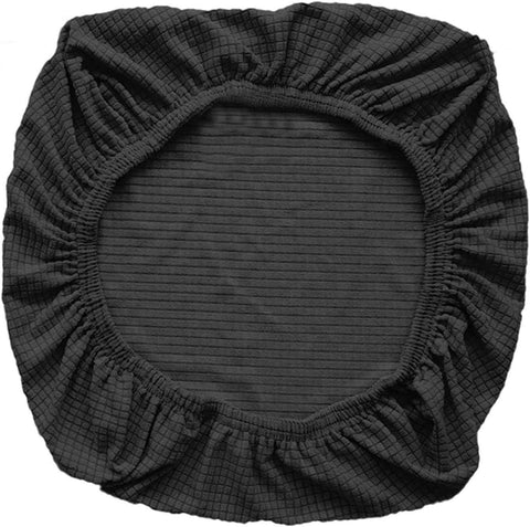 Office Chair Covers, Elastic Stretch Computer Chair Seat Slipcovers Super Fit Anti-dust Desk Seat Cover Spandex Removable Washable Kitchen Chair Protective Cover (Black)