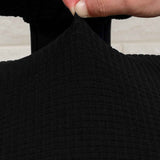 Office Chair Covers, Elastic Stretch Computer Chair Seat Slipcovers Super Fit Anti-dust Desk Seat Cover Spandex Removable Washable Kitchen Chair Protective Cover (Black)