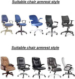 Removable Washable Office Chair Armrest Slipcovers Covers Pads (Black)