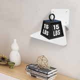 Invisible Floating Bookshelf - Modern White Wall Mount Metal Shelves for Room, Bedroom Bookcase, Small Bookshelf with Minimalist Design, Sleek Storage for Books & Decoratives（6PCS）