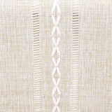 Fall Table Runner Farmhouse Rustic Style 13“ x 90”, Braided Striped Linen Cream Table Runner 90 Inches Long with Tassels for Dining Room Kitchen Reading Dresser Décor,Ivory White
