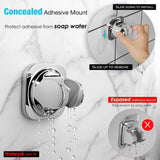 Handheld Shower Head Holder - 5 Angles Adjustable - Concealed Adhesive Mount (Holder Only)