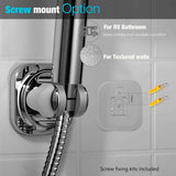 Handheld Shower Head Holder - 5 Angles Adjustable - Concealed Adhesive Mount (Holder Only)