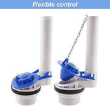 2 Pack Universal Toilet Tank Flapper 2 Inch Easy to Install Long Lasting All Rubber Seal Flapper Replacement Water Saving, High Performance-Blue