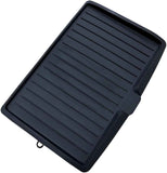 Dish Drain Board Tilt PP Dish Drainer 17.6x12.2x1.2in Quick Dry Dish Drain with Drain Port Multipurpose Dish Drying Rack Black