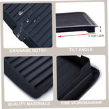 Dish Drain Board Tilt PP Dish Drainer 17.6x12.2x1.2in Quick Dry Dish Drain with Drain Port Multipurpose Dish Drying Rack Black