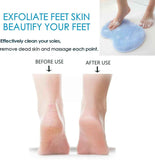 2 Pcs Large Shower Foot Scrubber Mat Cleans, Exfoliation, Shower Foot Massager Scrubber, Foot Cleaner Massage Mat with Non Slip Suction Cups, Improve Circulation Relieve Tired and Pain （BLUE）