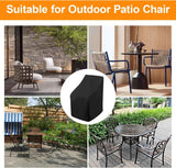 Waterproof Stacking Chair Covers for Outdoor Furniture, All-Weather Heavy-Duty 210D Oxford Fabric, Fits 25"x25"x47" Patio Chairs (Black, 1 PC)